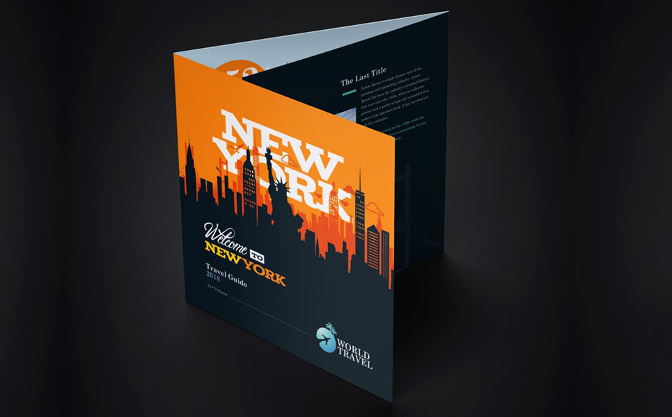 New York Travel Trifold Brochure Corporate Identity Template #115753