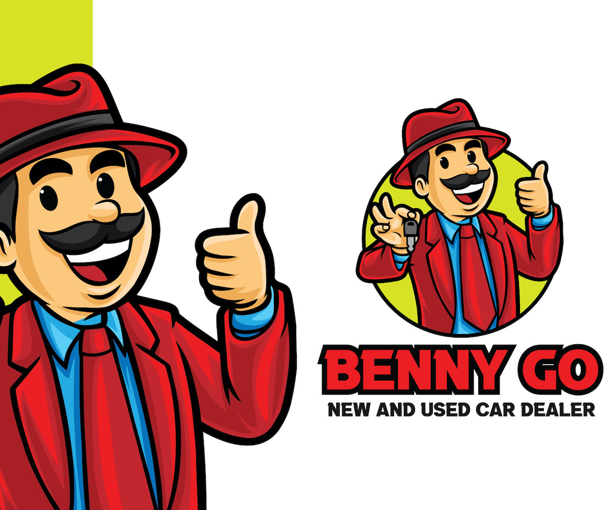Car Dealer Mascot Logo Template 115880