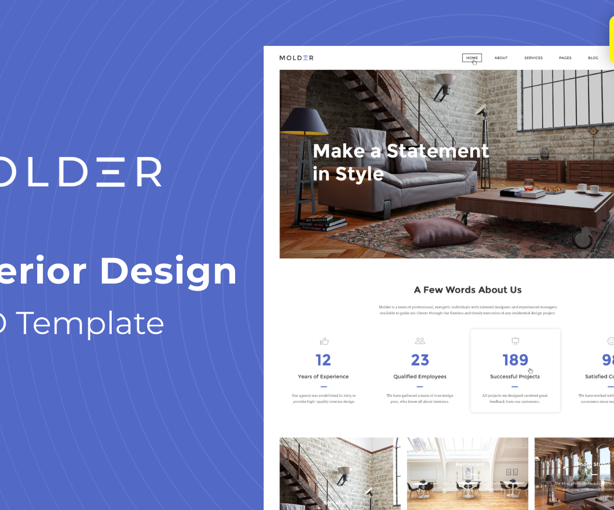 Download Molder Interior Design PSD Mockup Templates