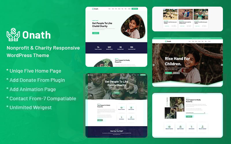 Download Onath – Nonprofit and Charity Responsive WordPress Theme | Premium themes & Plugins