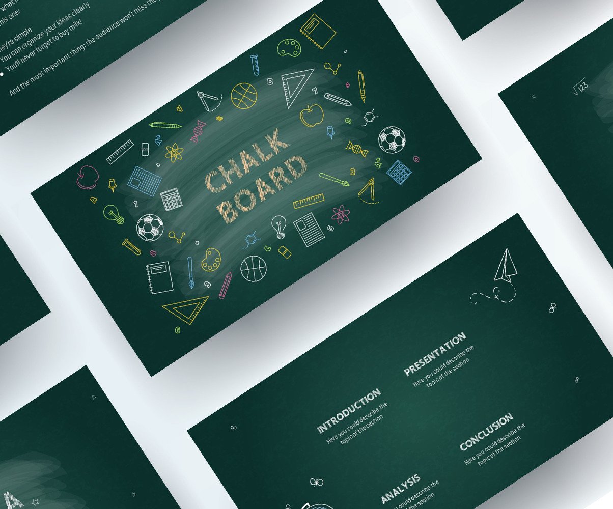 Chalkboard powerpoint template free