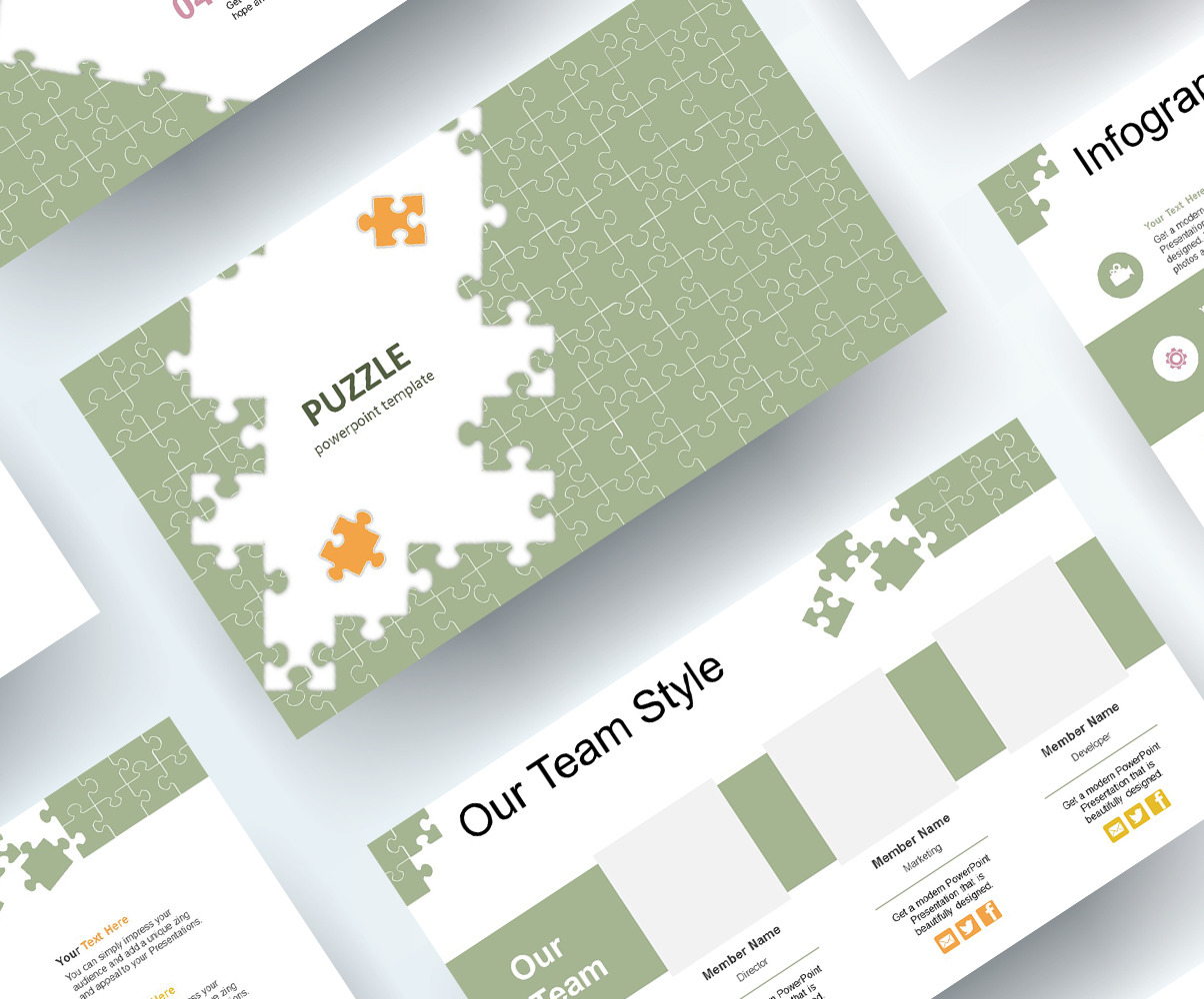 Puzzle powerpoint template free