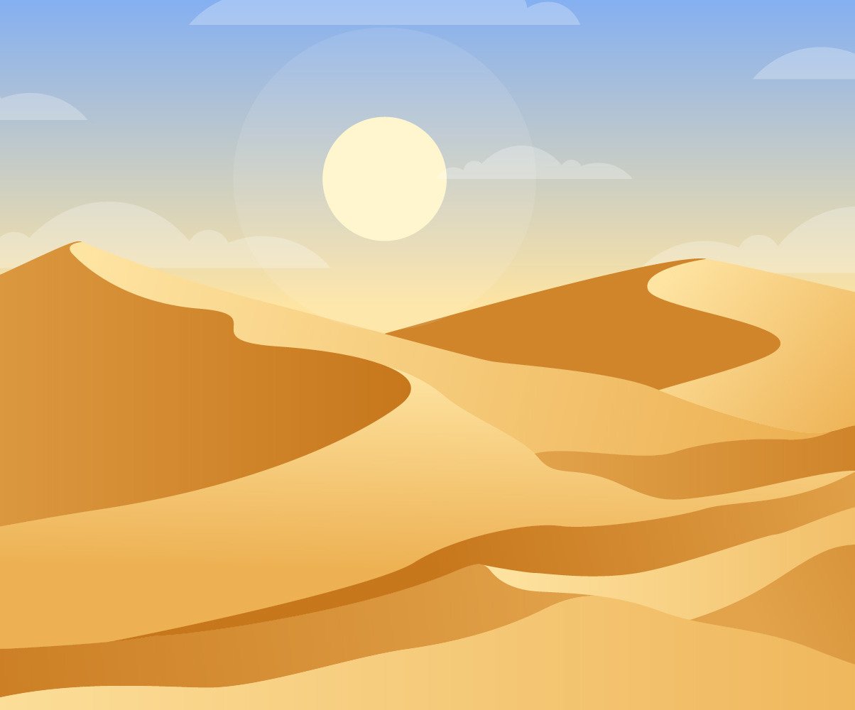 Beautiful, desert, mountain, arab, arabian, horizon, landscape