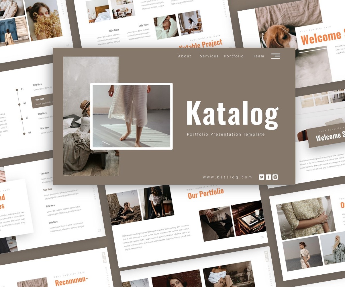 Katalog Portfolio Presentation Powerpoint Template