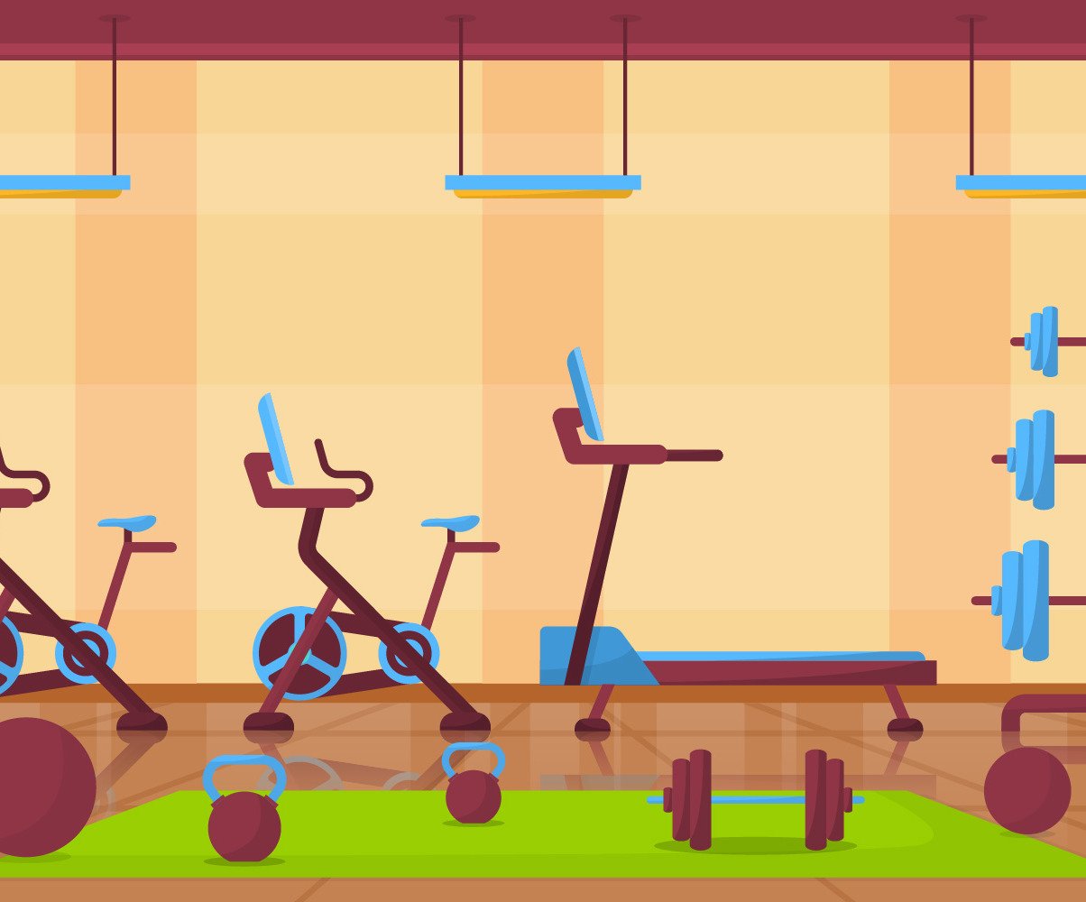 Sport Gym Interieur Illustration