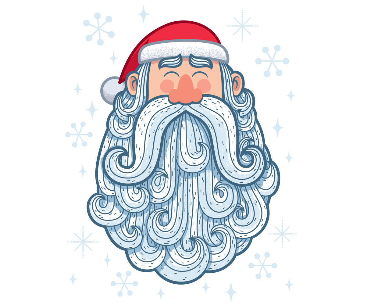 Christmas santa santa claus happy smiling head face cartoon beard