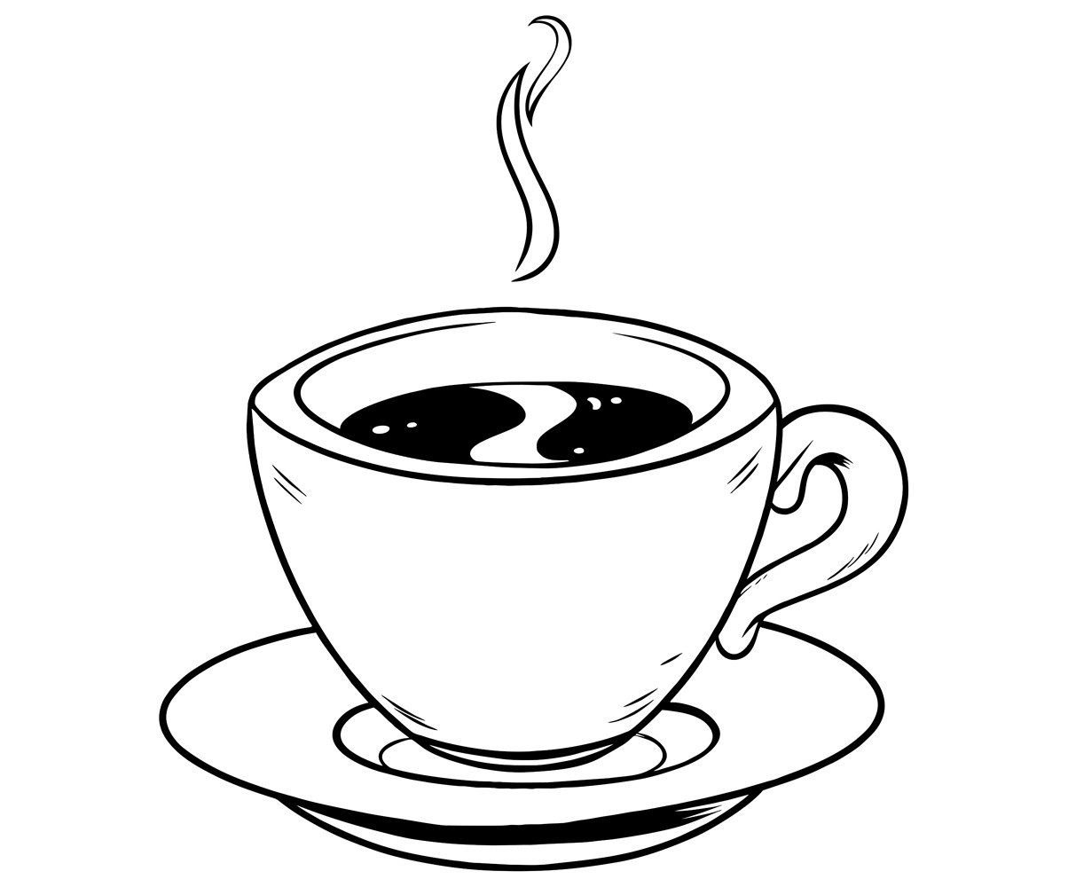 Coffee Cup Line Art - Illustration #145441