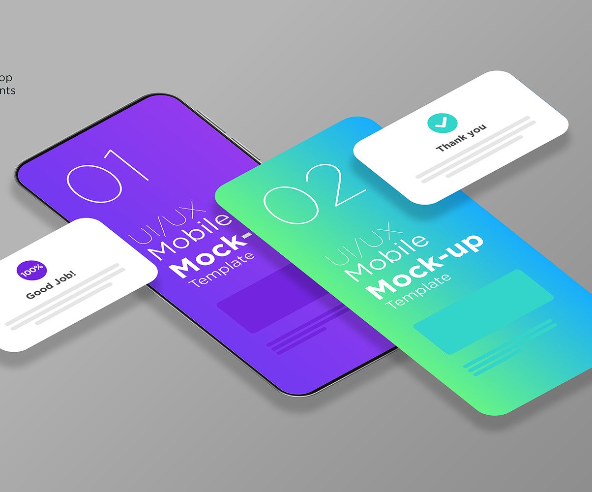 Download Mobile Apps Mockup design Template