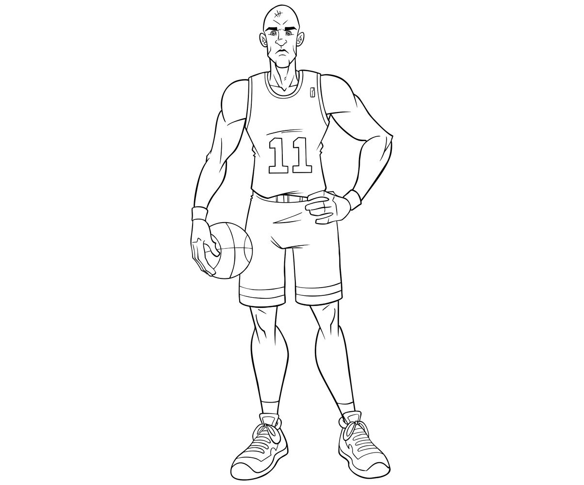 Basketball Player Line Art Illustration #146978