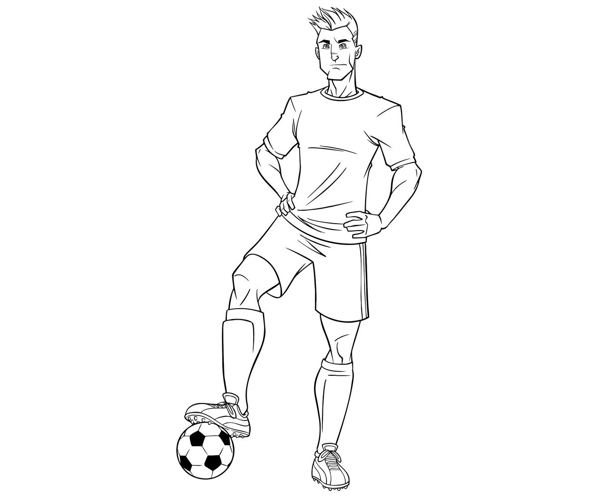 Football Player Line Art Illustration #146979