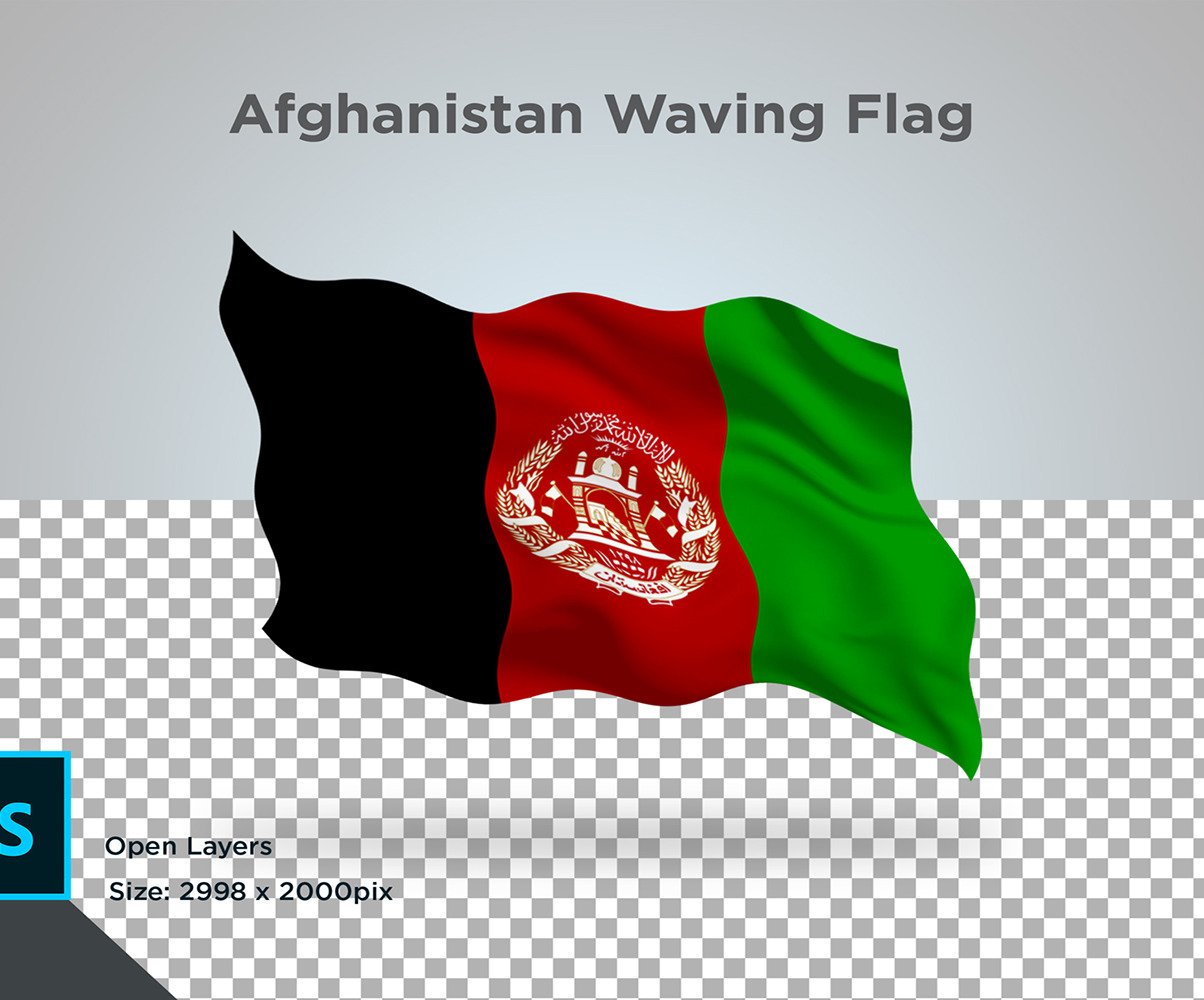 Afghanistan Waving Flag Illustration 147492