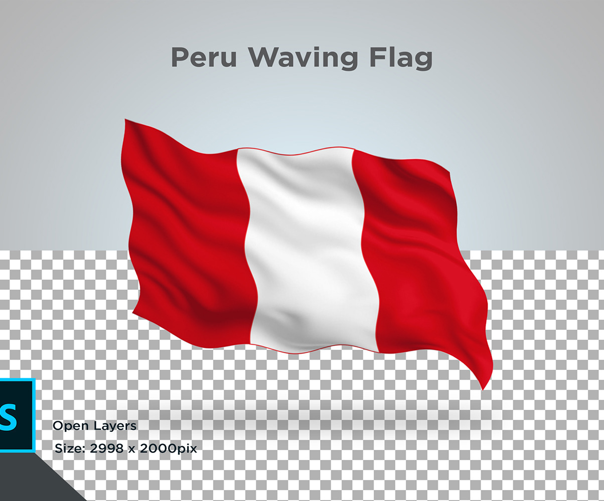 Peru Waving Flag Illustration #147628