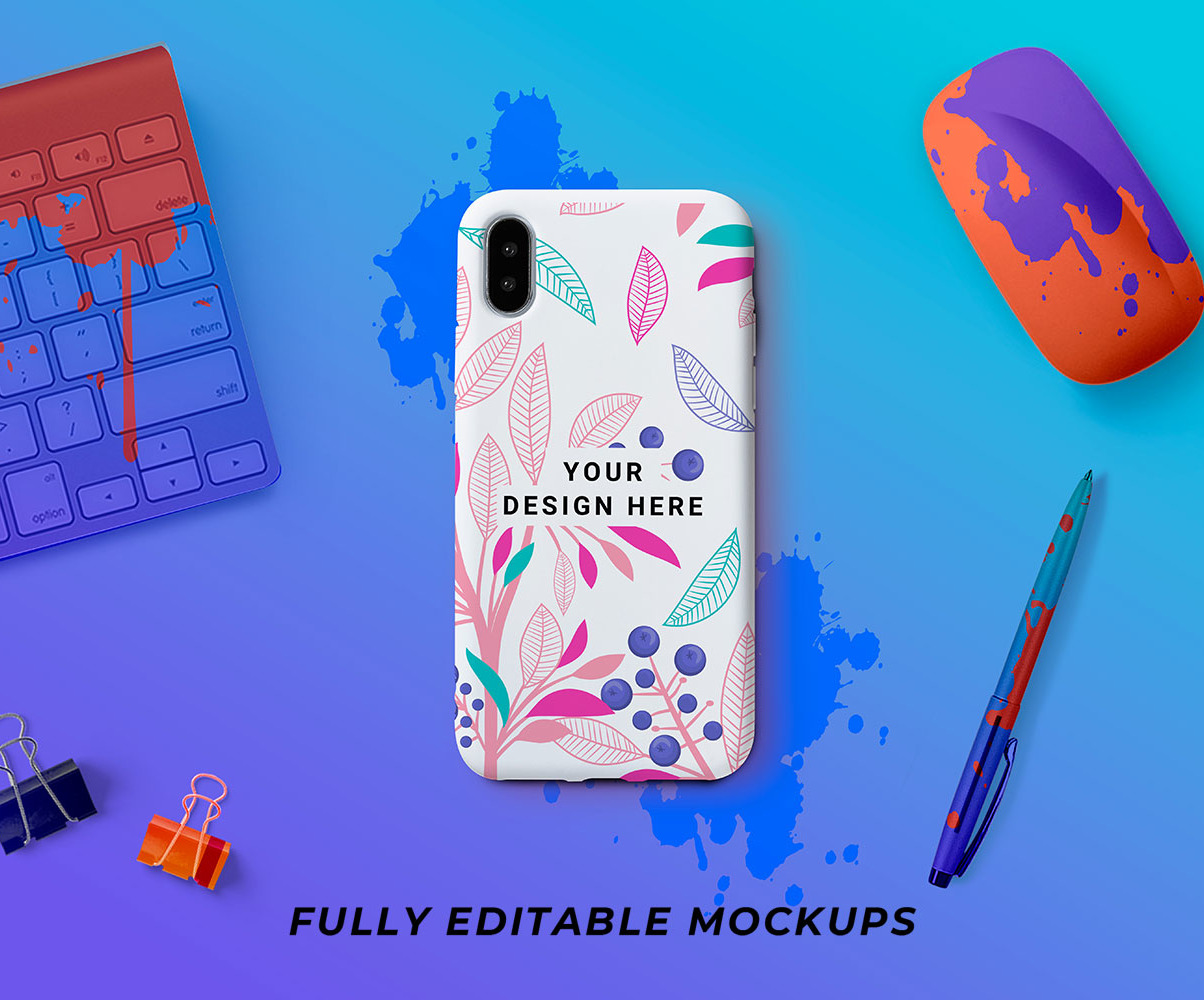 Mobile Cover Product Mockup Tema Mockup de Produto №151642