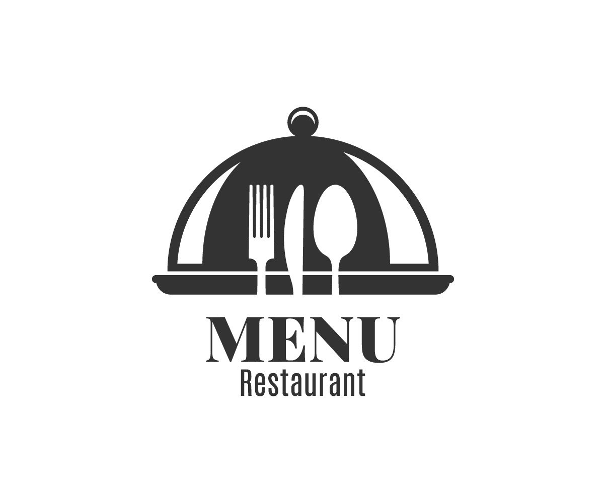 Restaurant Menu with Fork, Knife. Logo Template #151920