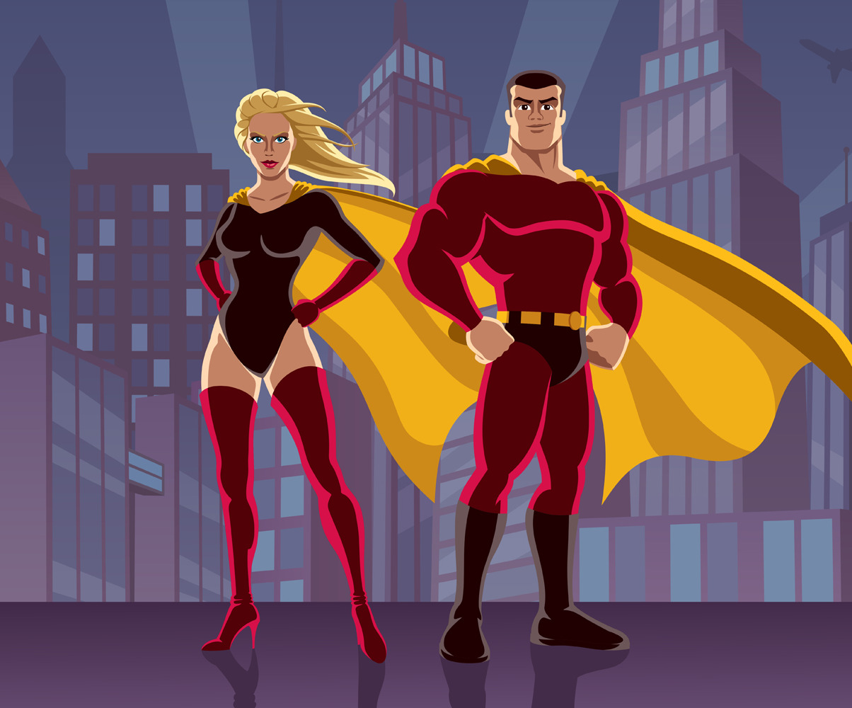 Superhero Couple 2 Illustration 152601 