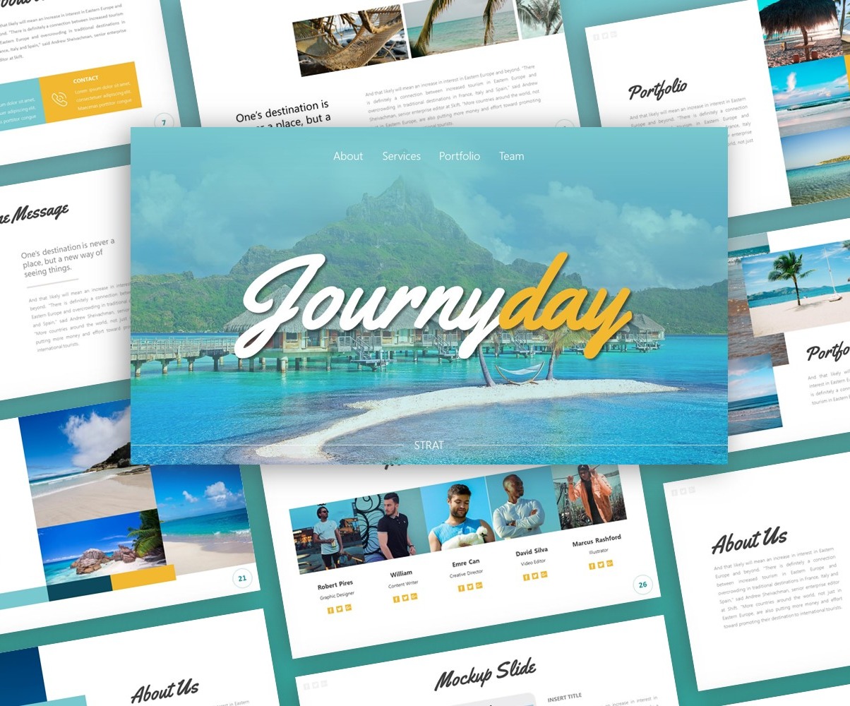 Journyday Traveling Presentation PowerPoint Template #155056