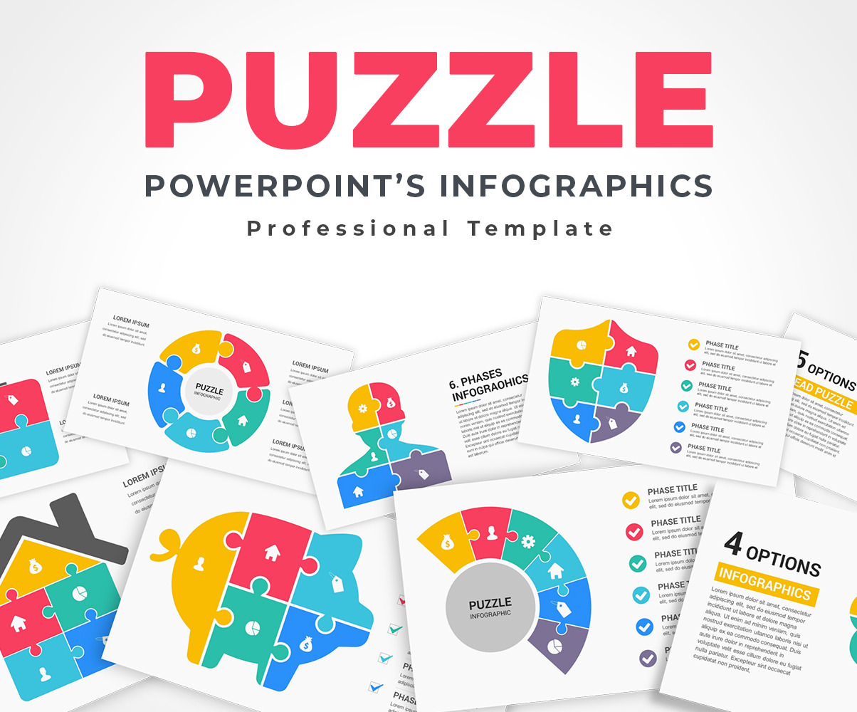 Puzzle Infographics PowerPoint Template #161019