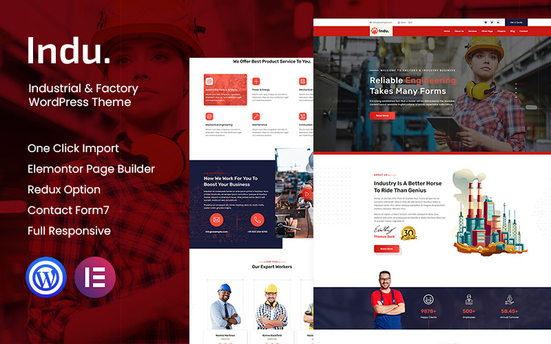 Download Indu – Industrial & Factory #166551 – TemplateMonster | Premium themes & Plugins