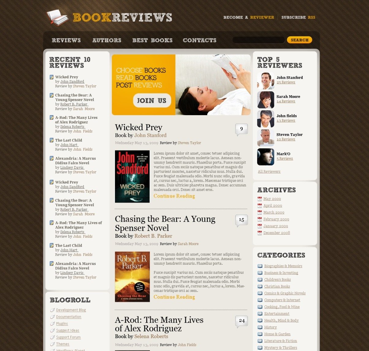 book review wordpress theme