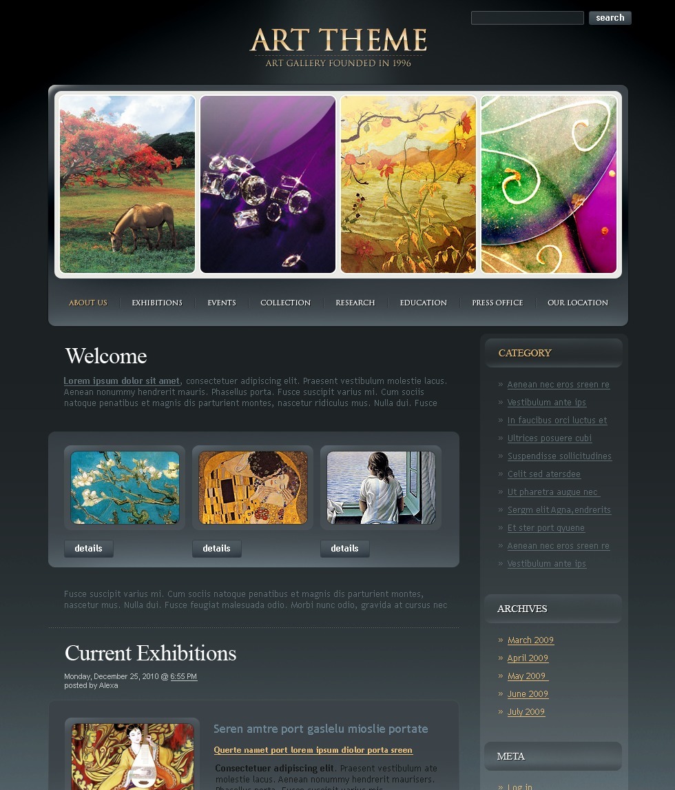 Art Gallery WordPress Theme 28051