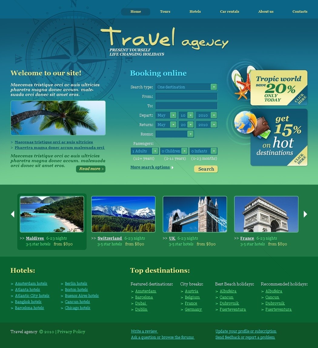 Travel Agency Website Template