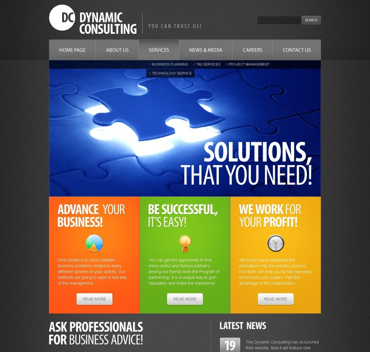 Consulting Website Template 32573