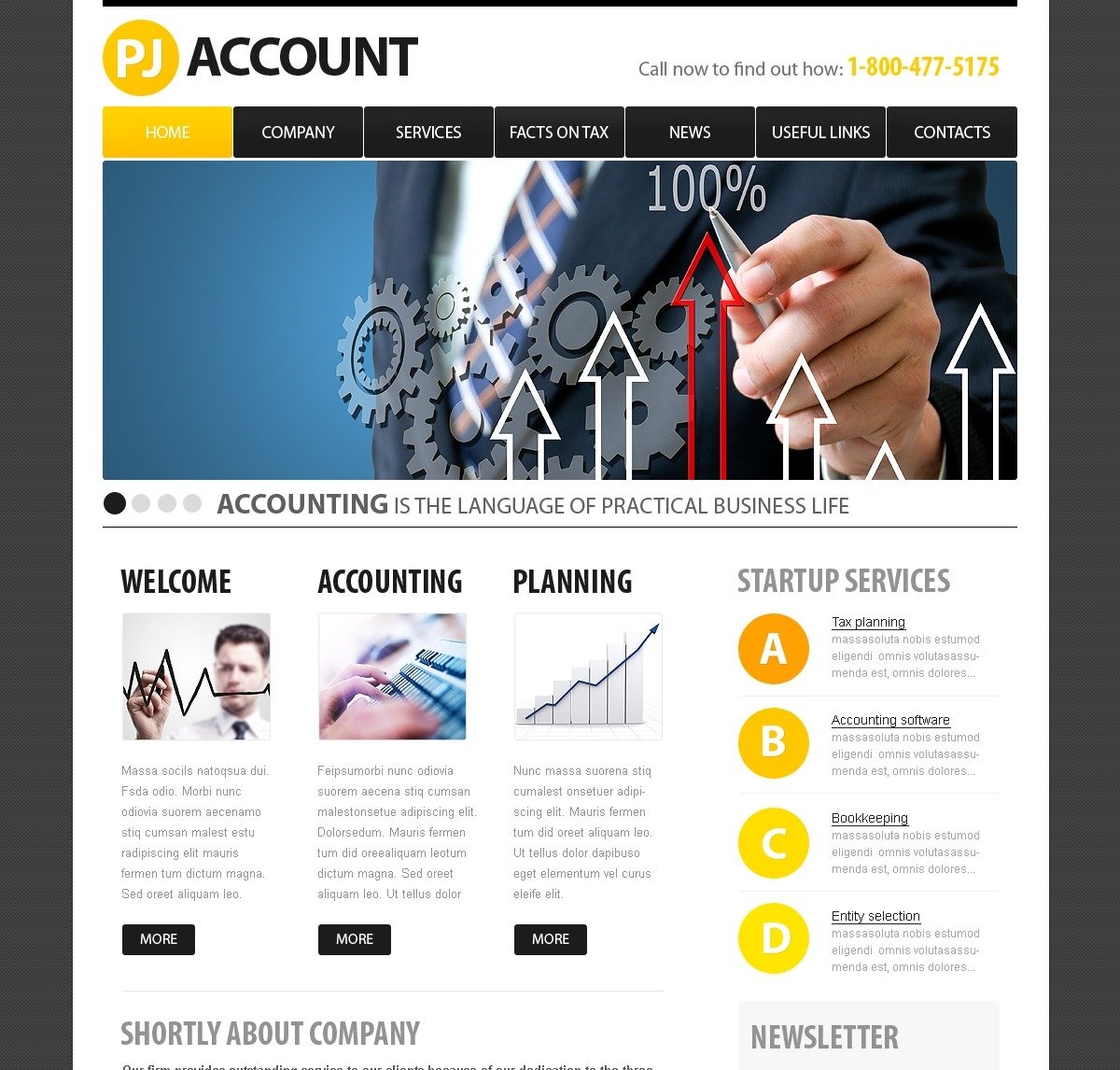 Accounting Website Website Template 32833