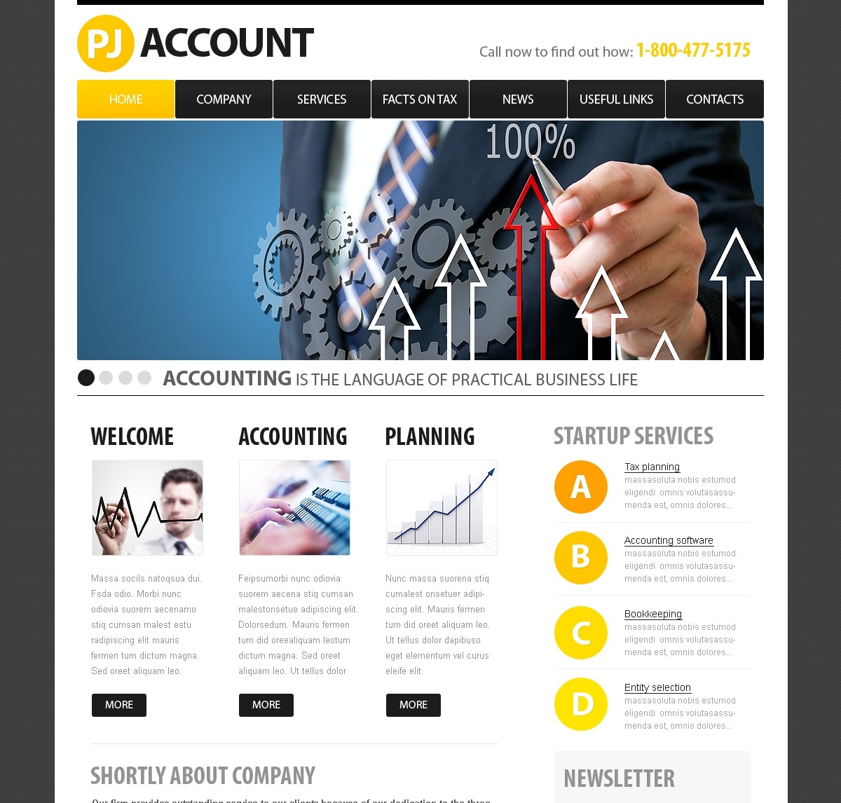 Accounting Website Website Template 32833