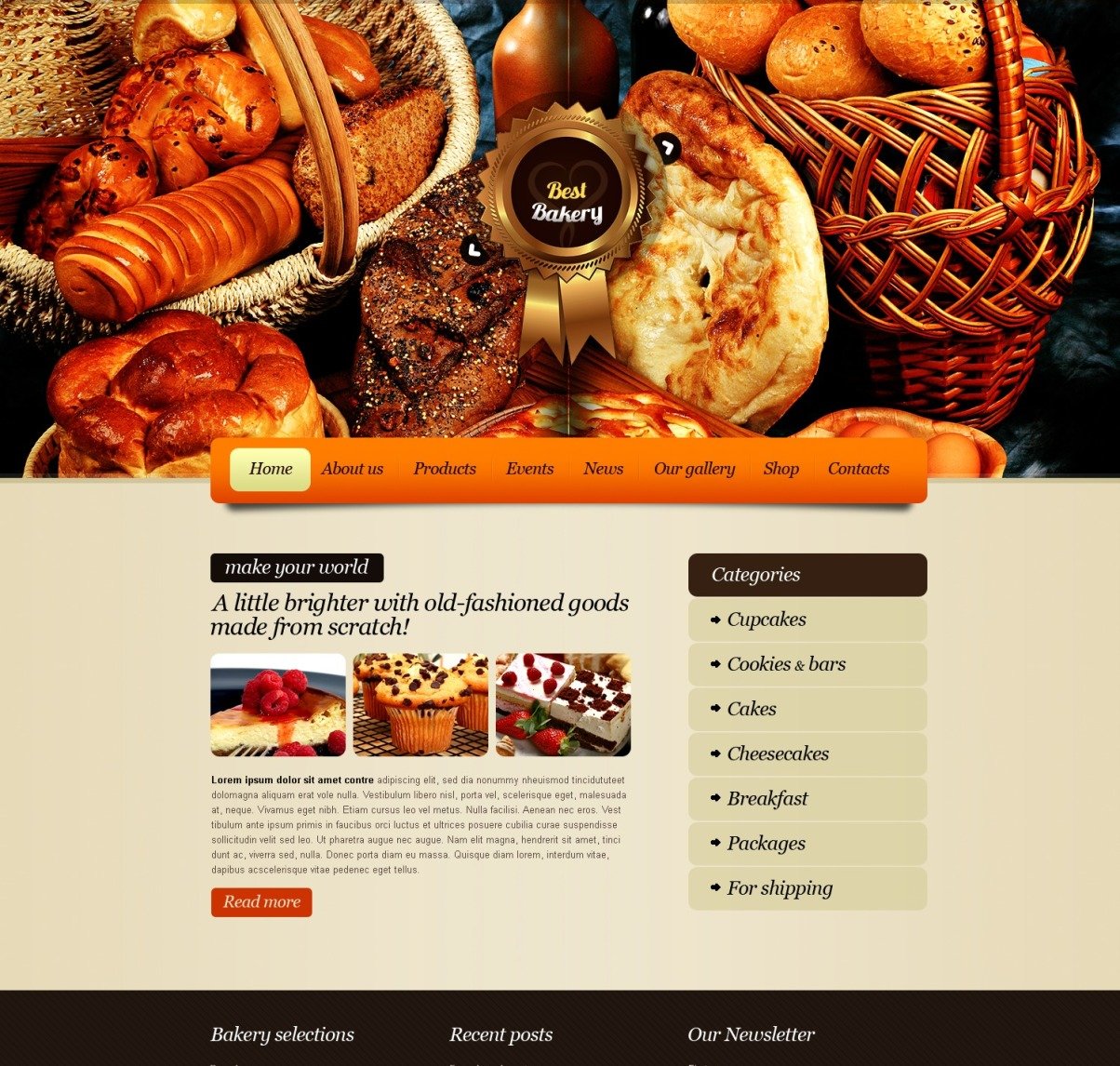 Bakery Website Template 34655