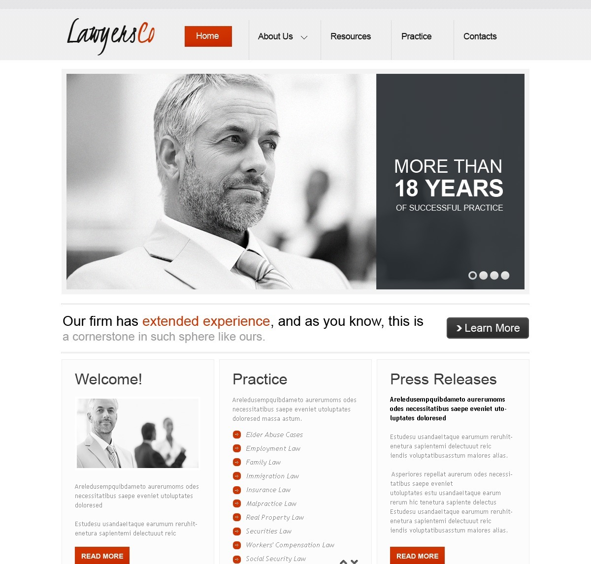 Law Firm Website Template #34696