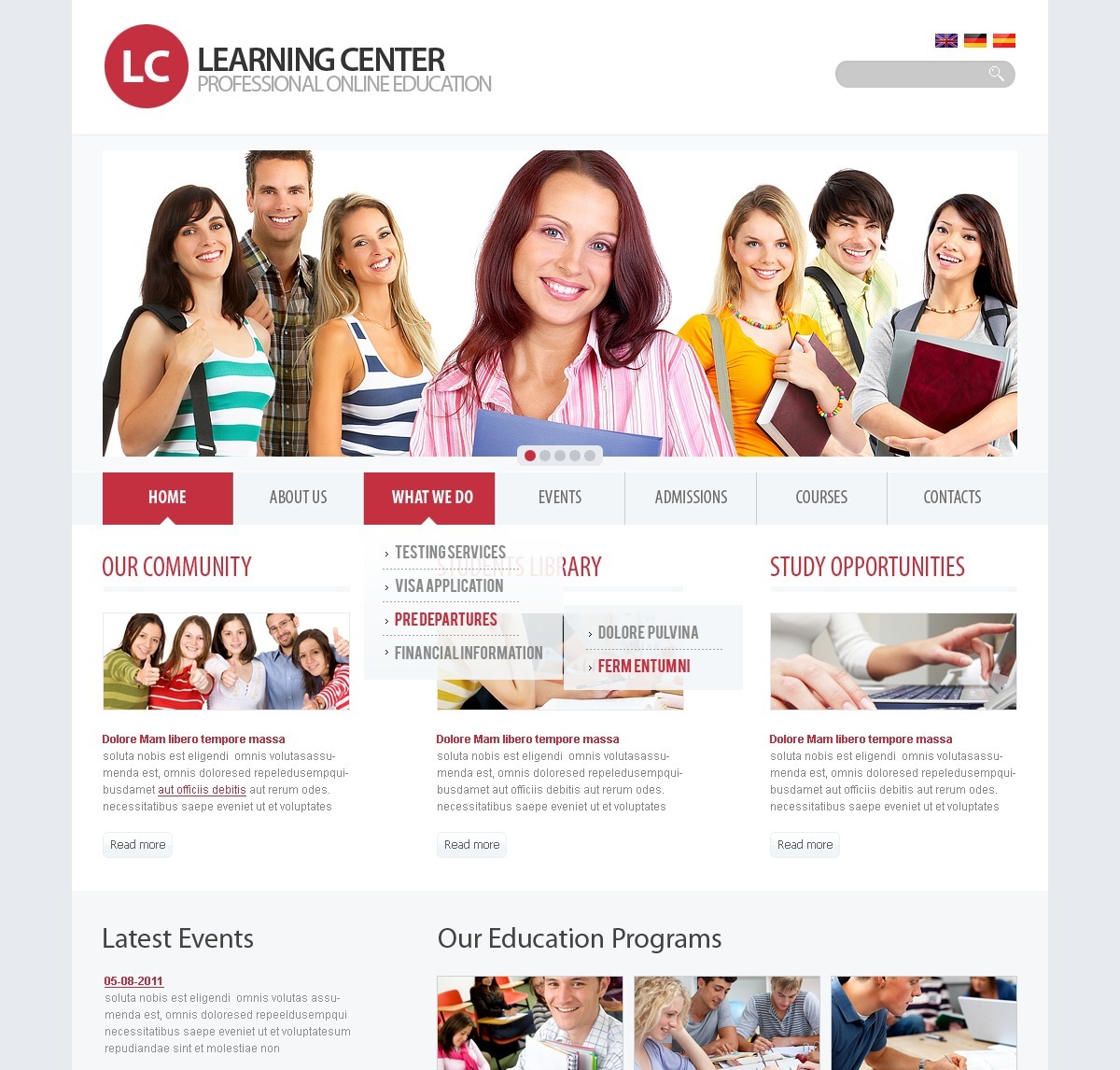 Education Website Template #35072