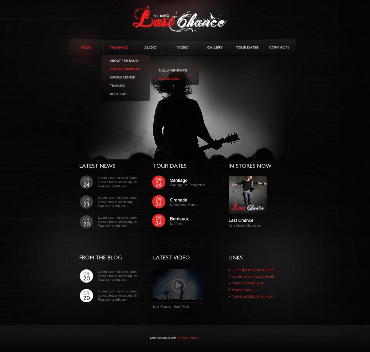 Music Band Website Template #35066