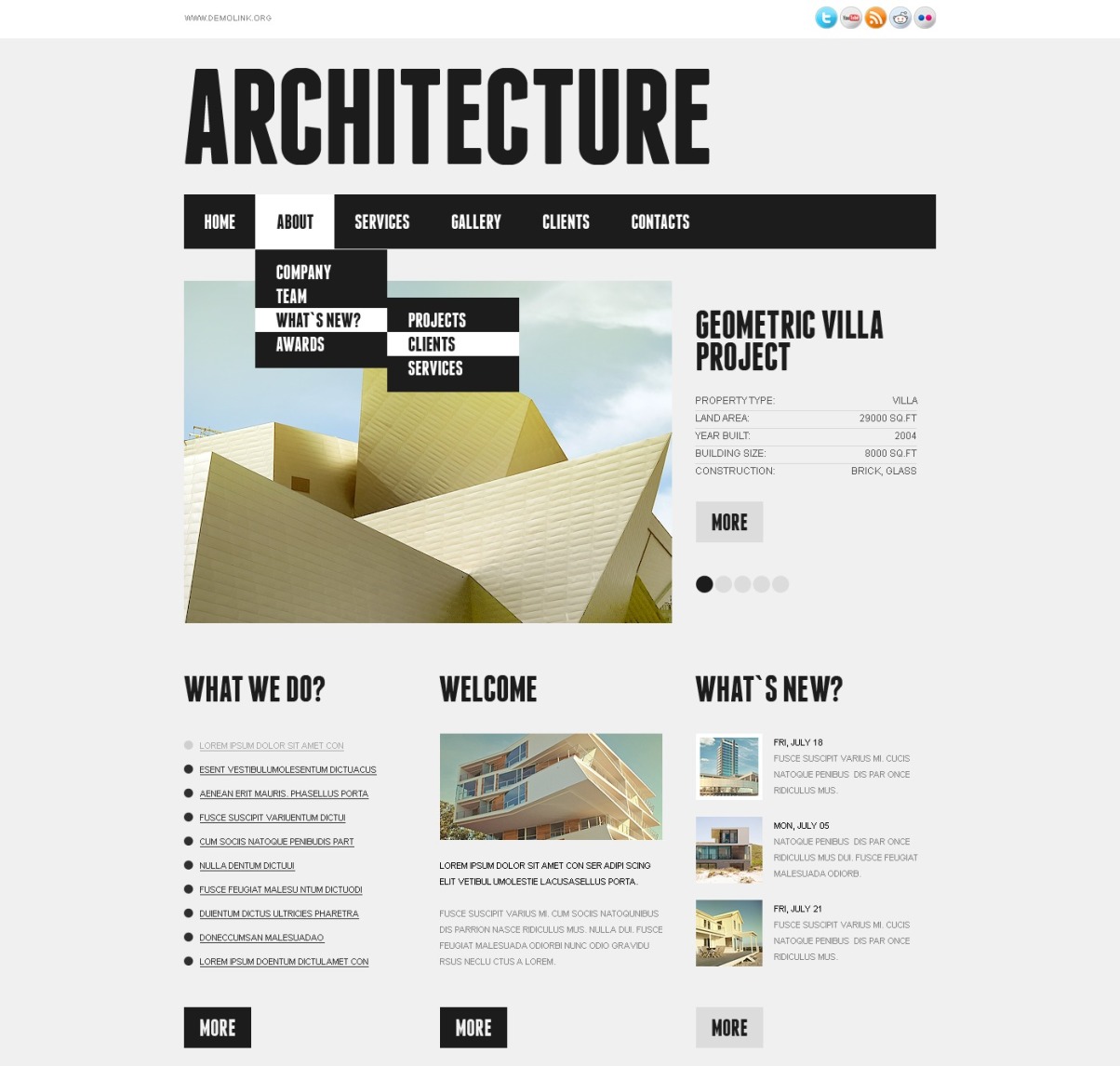 Template Siti Web #35175 per Un Sito di Architettura