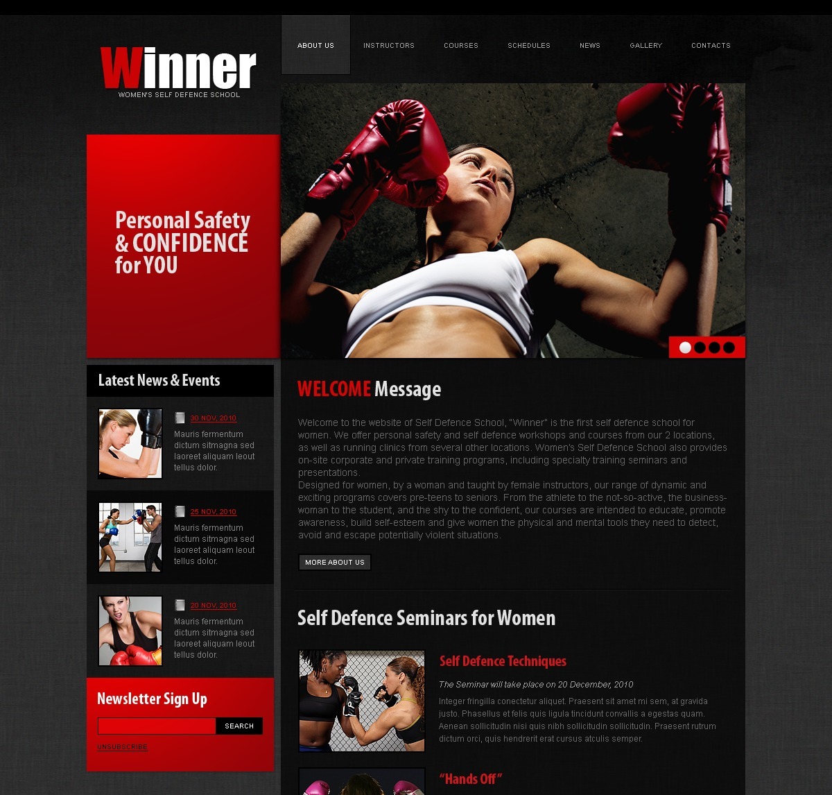 Martial Arts Website Template
