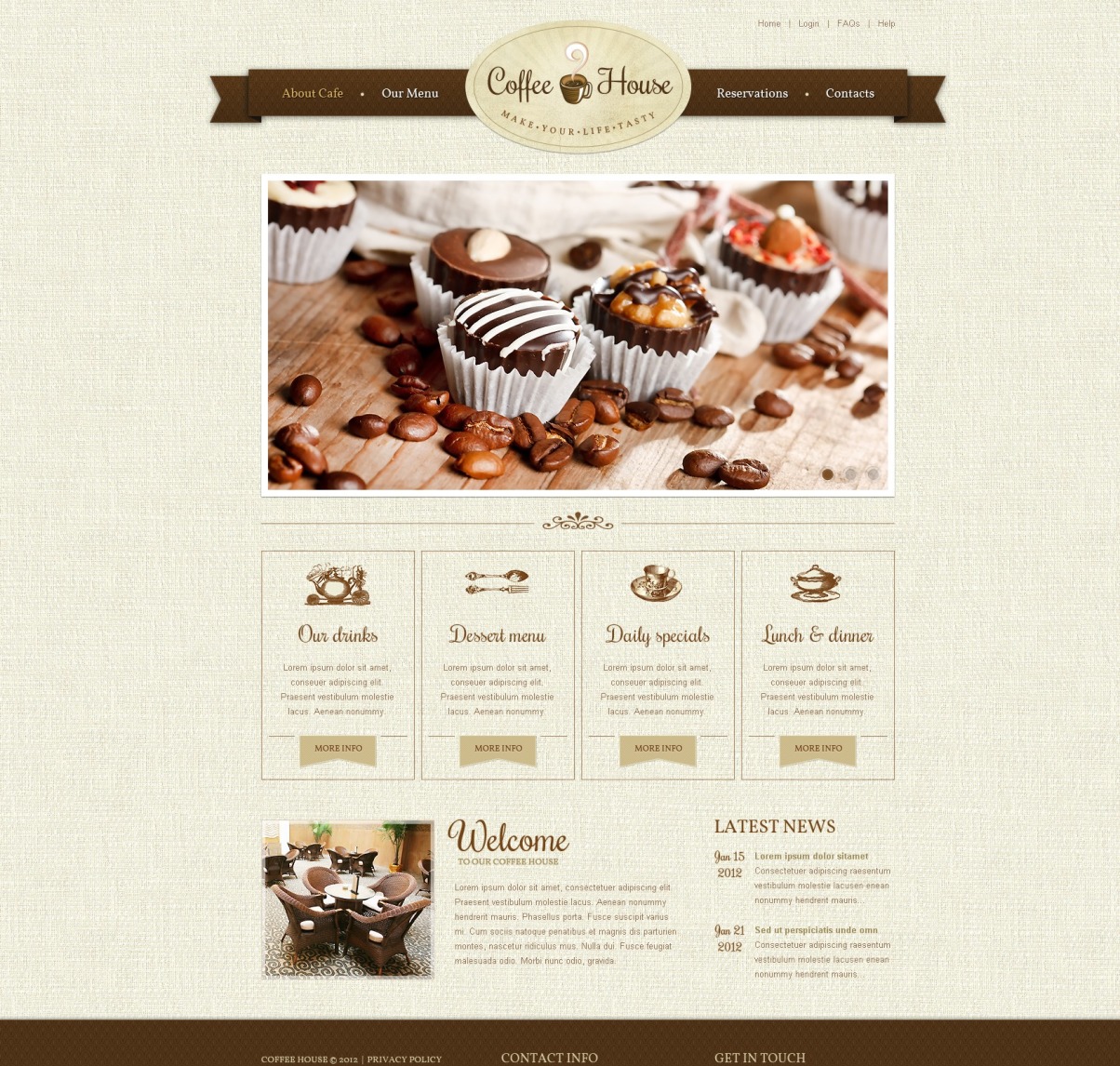 Kahve Mağazası Web Sitesi 37376