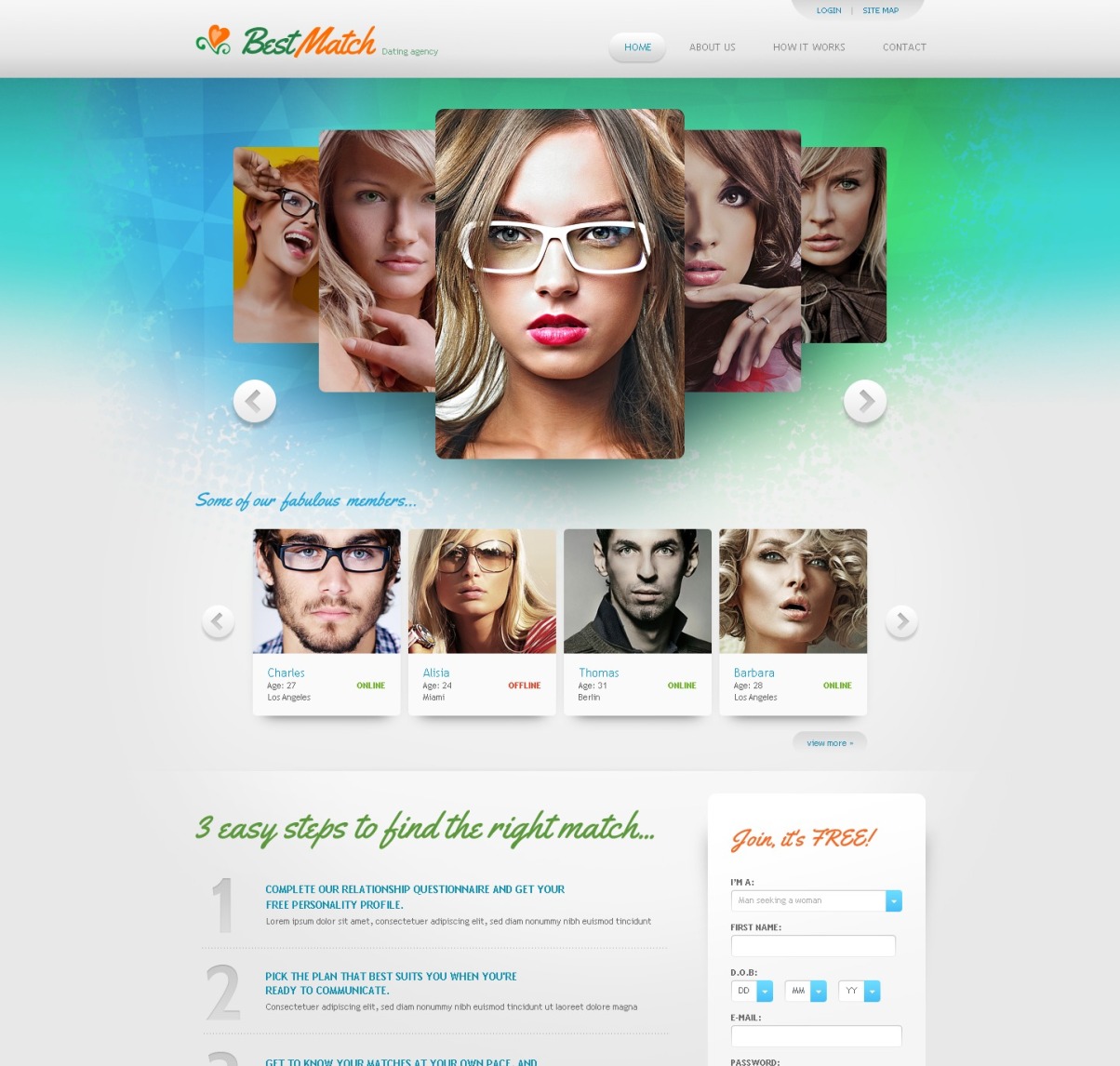 Dating Website Template Tema Web 38024