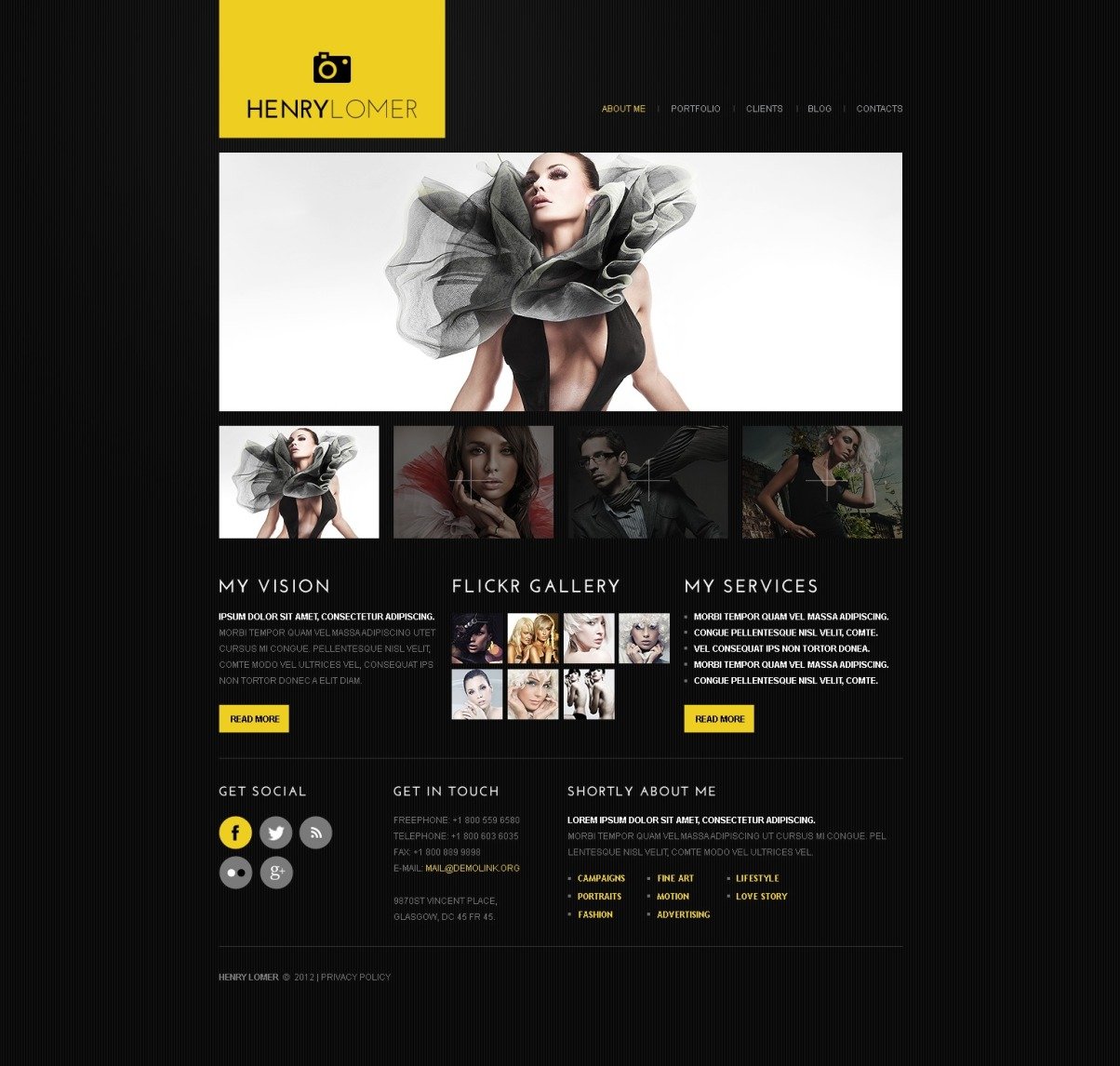 Photography Portfolio Website Template