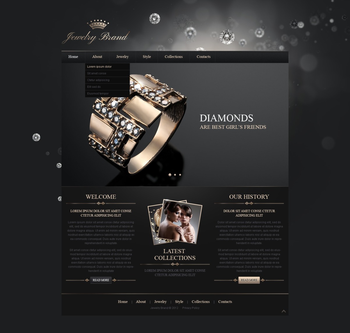 Jewelry Responsive Website Template #41287 - TemplateMonster