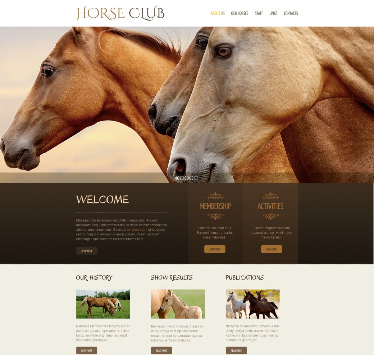 Horse Website Template #42521