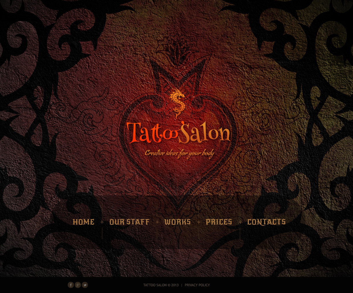 Tattoo Salon Website Template #46697