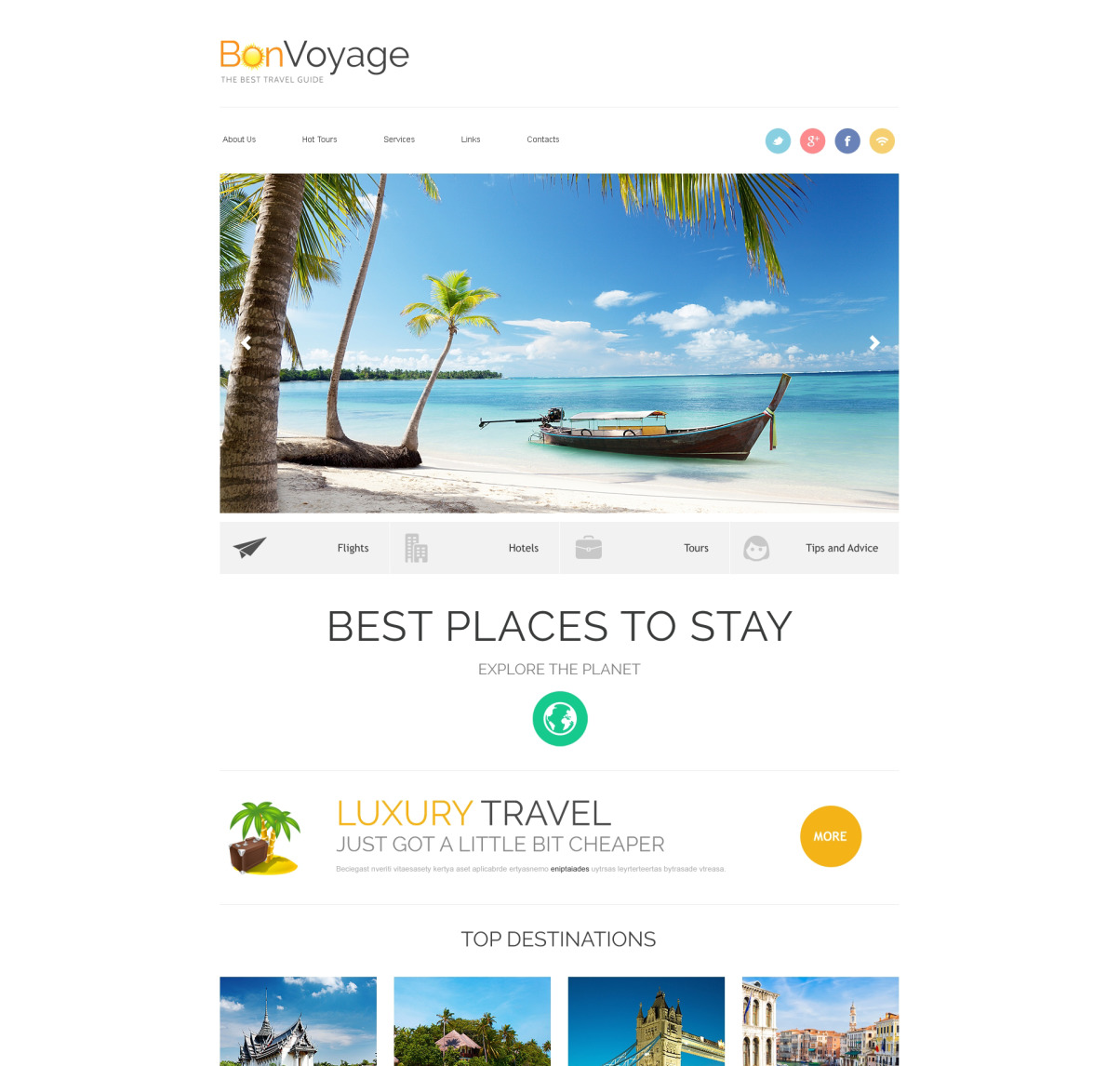 Travel Agency Responsive Website Template #46983