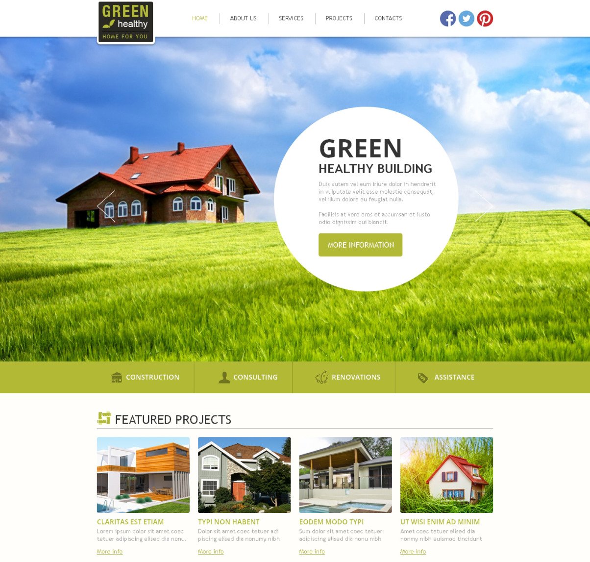 Construction Company Responsive Website Template #48035