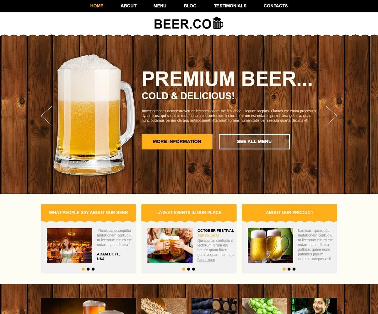 Pub Responsive Joomla Template #48497 - TemplateMonster