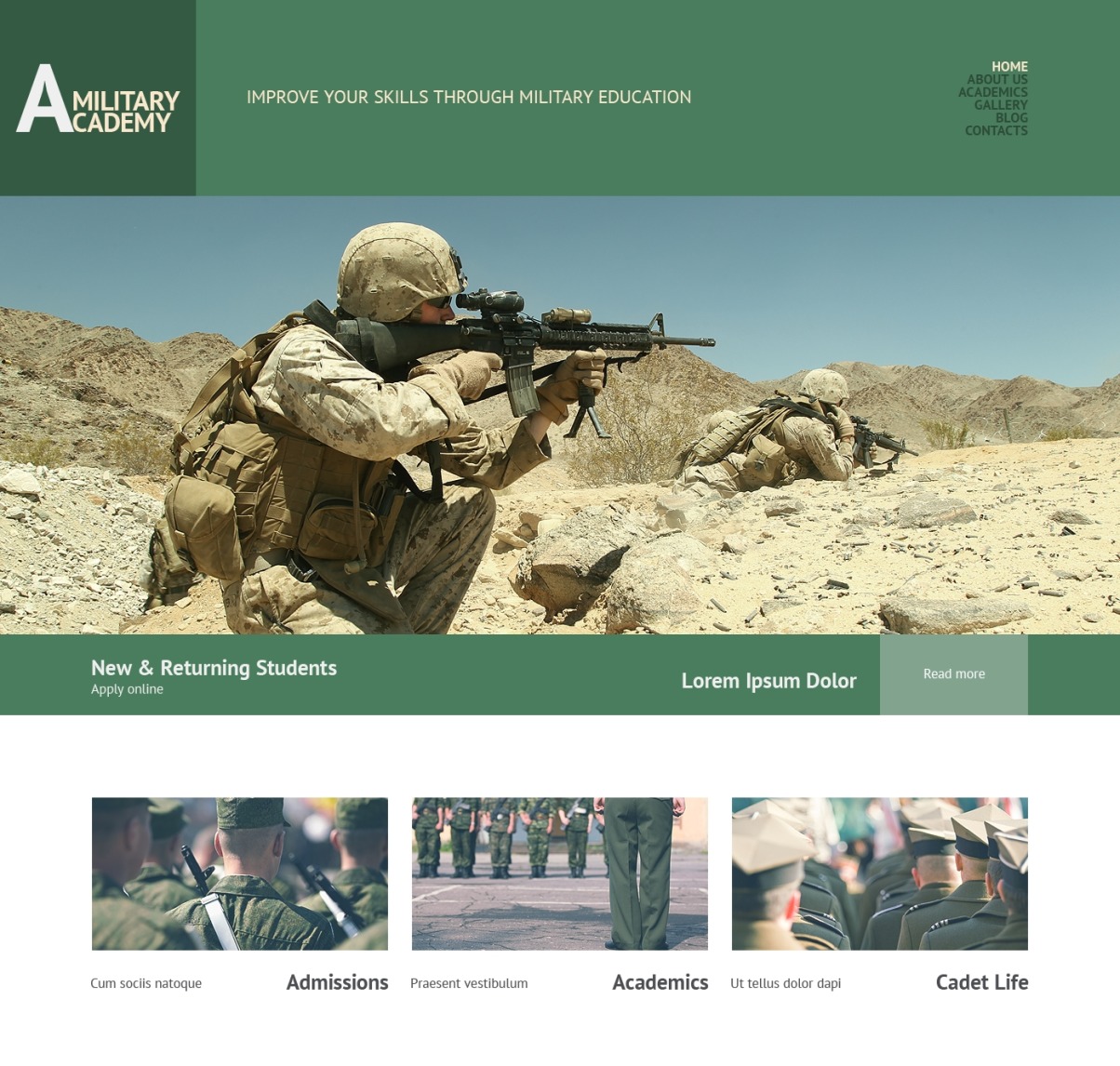 Army Responsive WordPress Theme #49221 - TemplateMonster