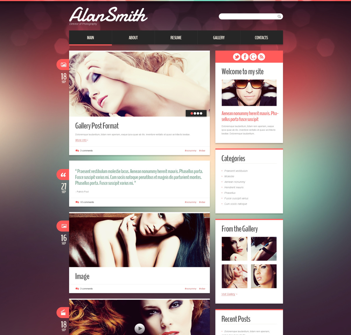 Download Photographer Portfolio Responsive WordPress Theme #49549 | Premium themes & Plugins
