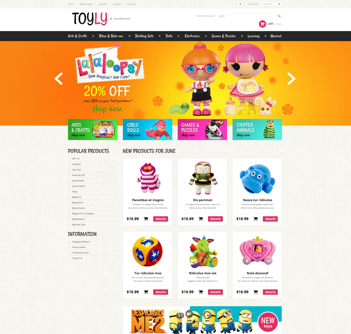 toy shop website