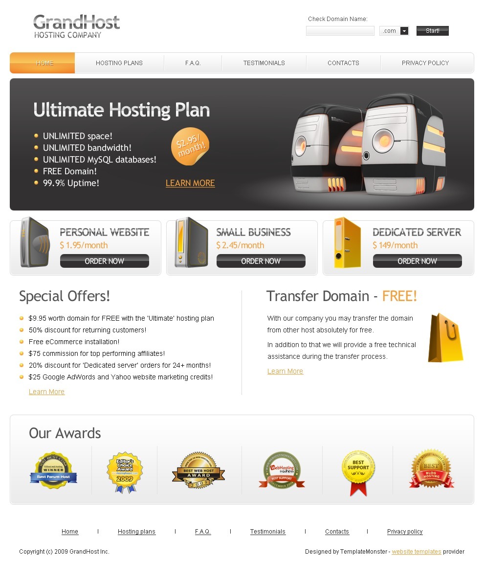 Website Vorlage 51451 für Hosting
