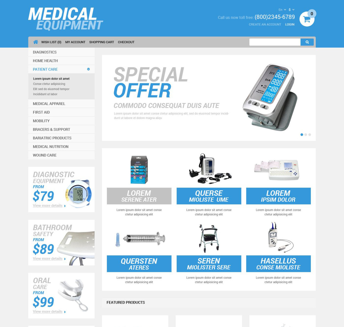 Medical Equipment Store OpenCart Theme