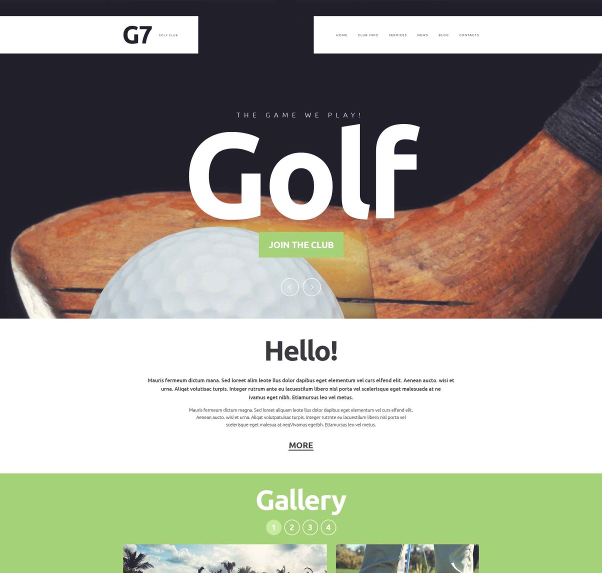 Golf Club Website Template #52364