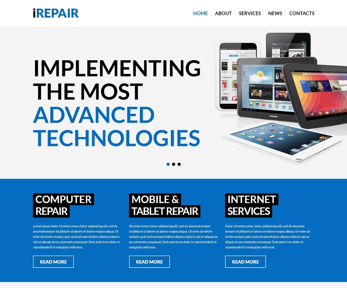  Computer Repair Services WordPress Theme 52468